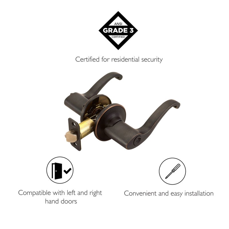 Design House 791640 Scroll Entry Door Lever Oil Rubbed Bronze - Image 3